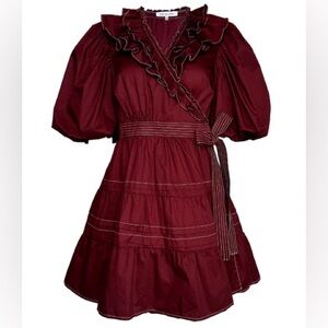NWT Josephine Puff Sleeve Wrap Dress
